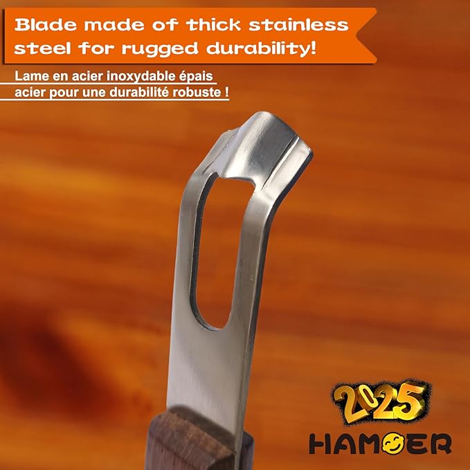 Channel Knife Zester - Fruit and Vegetable Tool for Decorating Cocktails, Desserts, and Salads Stainless Steel Tip Wooden Handle