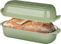 Enameled Cast Iron Loaf Pan with Lid, Dutch Oven Bread pan for Homemade Sourdough Bread Baking, 12.5x5.5 inch, 5qt, Pistachio Green