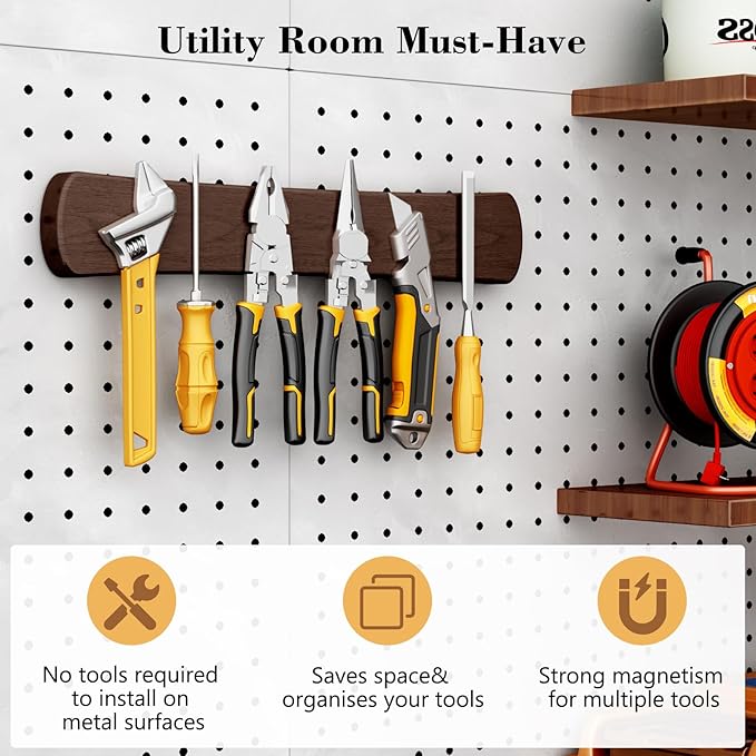 Magnetic Knife Holder for Wall, 18 Inch Wood Strong Magnetic Knife Strip, Housewarming Gifts for New Home, Kitchen Storage Space Savers, Farmhouse Kitchen Utensil Organizer Essentials