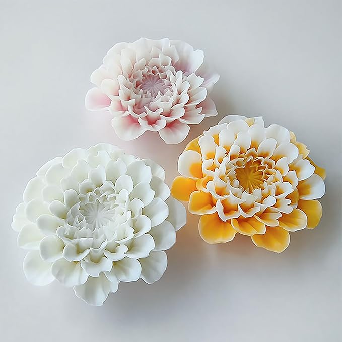 Large Flower Succulent Candle Mold Resin Casting Silicone Molds for Home Decor & Candle Making Wave Spiral Mold