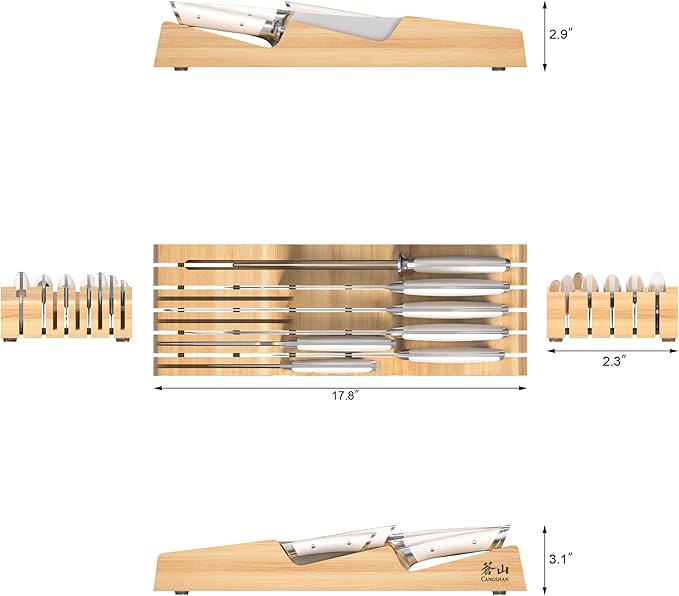 Cangshan HELENA Series German Steel Forged BBQ Knife Set (White, 8-Piece In-Drawer Set)