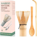 3Pcs Ceremonial Grade Matcha Whisk Set with Bamboo Matcha Whisk, Scoop & Spoon – Traditional Bamboo Tea Set for Macha Tea Preparation – Ideal Gift Macha kit for Beginners and Enthusiasts