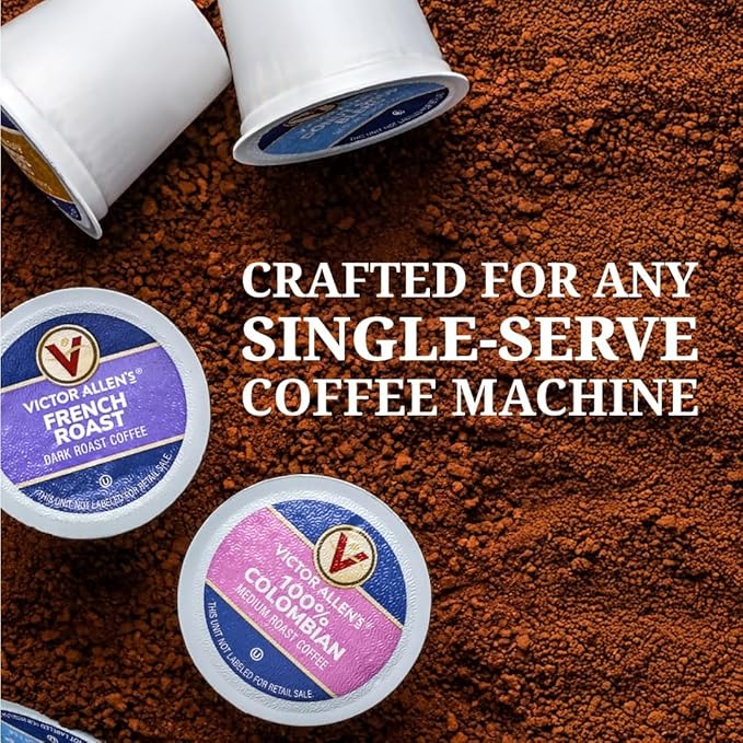 Victor Allen's Coffee French Vanilla Flavored, Medium Roast, 80 Count, Single Serve Coffee Pods for Keurig K-Cup Brewers