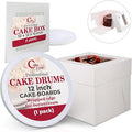 Cakebon Cake Boxes with Boards - 12 Inch Round Cake Drum White (1-pack) - Box With Window for Birthdays, Weddings and Parties