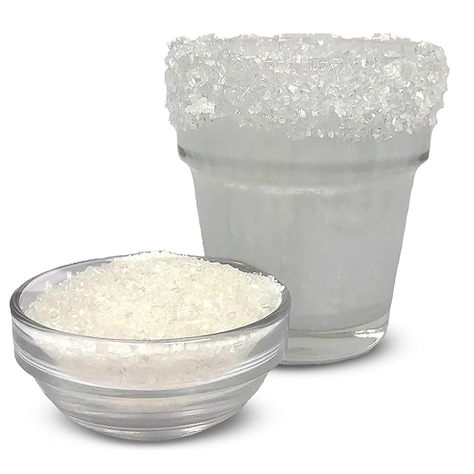 Snowy River Pearl, Cocktail & Margarita Sugar Rimmer - Vibrant Color Glass Rimming Sugar with Medium Crystal Texture - 8oz