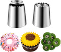 Suuker Sultan Tube Piping Tips Set, Stainless Steel Cake Decorating Tips, Frosting Icing Tips for Cupcakes, Cake, Cookie and Decorating（795S 796S）