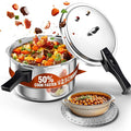 WantJoin 14Qt Aluminum Pressure Cooker w/Release Valve & Multiple Protective Devices,Pressure Canner Compatible with Gas & Induction Cooker,Canner Rack Included