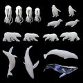 Woohome 12 PCSJewelry Making Supplies Resin Mould Filler, 3D Mini Jellyfish Bear Penguin Whale Resin Casting Moulds Fillers, 3D Resin Filler Art Craft Supplies Epoxy Moulds for Art Resin Crafts DIY