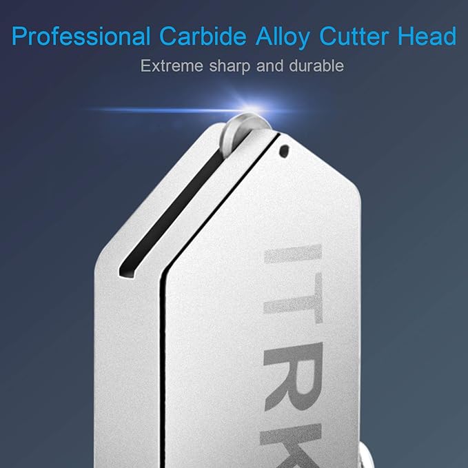 Glass Cutter 2mm-20mm, Upgrade Glass Cutter Tool, Pencil Style Oil Feed Carbide Tip for Glass Cutting/Tiles/Mirror/Mosaic.