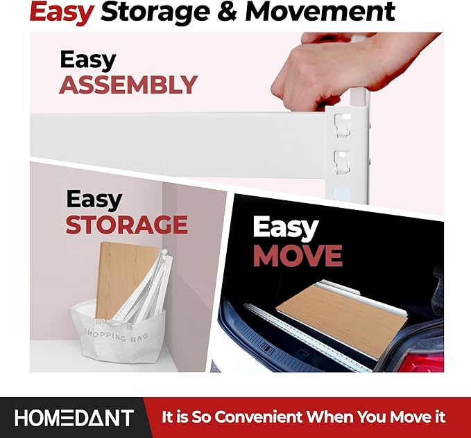 HOMEDANT White 5 Tier Laminated Boltless Heavy Duty Garage Storage Adjustable Wide Size Metal Shelving Unit Utility Rack Shelves Organization Shelf Shed Warehouse 47.7" W x 24.1" D x 71.3" H 2Pack