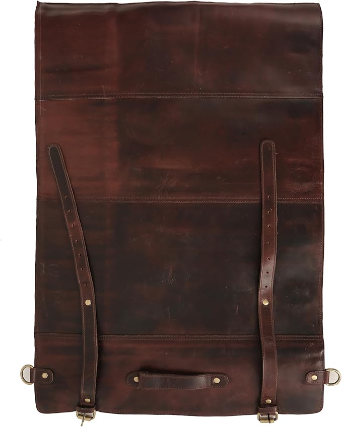 vintage crafts Genuine Buffalo Leather Knife Roll Set Chef's Knife Holder Cutlery Sheath Artist Case Organizer Storage bag Travel Friendly Gift for Men & Women Portable chef knife cases Organizer