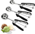 Cookie Scoops for Baking Set of 3, Include 1 tablespoon/2 tablespoon/3 tablespoon, 18/8 Stainless Steel Cookie Scooper for Baking, Non-slip Grip, Ice Cream Scooper with Trigger Release