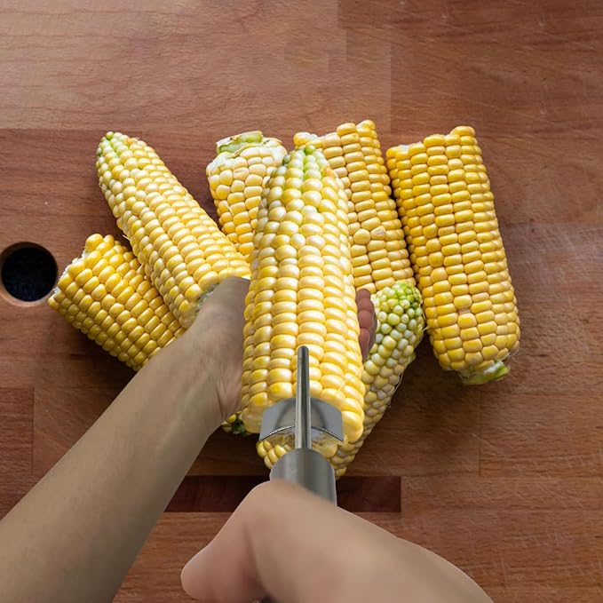 2pack Long Handle Corn Stripping Tool,Corn on the Cob Remover,Corn Peeler for Easy Clean Stripper Tool