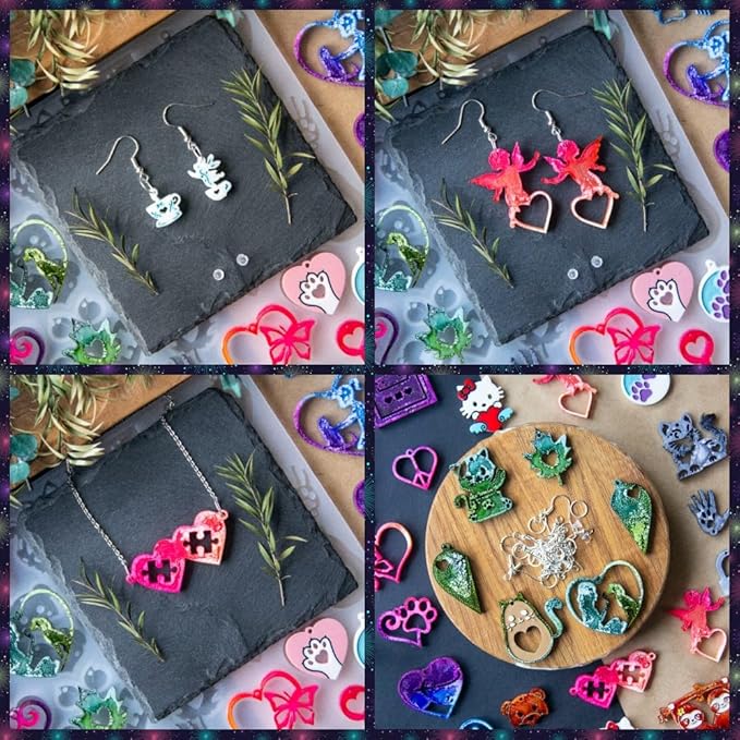 37PCS resin molds silicone hearts uv resin Epoxy Resin Molds silicone molds for resin Resin Molds Silicone Clearance Resin Mold for DIY Silicone Molds for Crafts Silicone Molds for Epoxy Resin