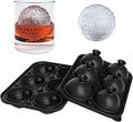 Bangp Large Ice Cube Tray for Whiskey,Sphere Ice Cube Molds, Silicone Ice Ball Maker Mold,Fun Shapes Ice Cube Mold for Cocktails, Bourbon,Brandy