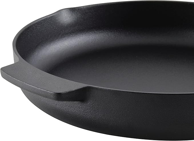 KitchenAid 48395 Seasoned Cast Iron Frying Pan/Skillet, 12 Inch - Black