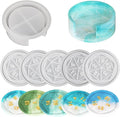 6 Pack Dice Coaster Mold 5 Piece Coaster + 1 Piece Holder Tray Mold Dice Resin Casting Making Silicone Molds for Resin DIY Art Craft Supplies