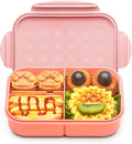 MISS BIG® Bento Box for Kids,Bento Box & Lunch Box,Leakproof, No BPAs/Chemical Dyes,M/W, D/W & Fridge Safe,1150ml Large Lunch Box for School, Picnic, Travel (Pink)