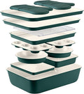 Country Kitchen Nonstick Stackable Bakeware Set - Deluxe Heavy Duty, Durable, Easy Release Baking Set, Sage, 13 Pcs