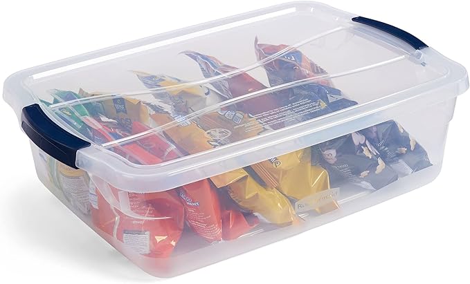 Rubbermaid Cleverstore 16 Qt Clear Storage Bins with Lids, 6-Pack, Stackable, BPA-Free, Made in USA