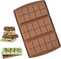 1 Pc Chocolate Bar Mold, 10 Snap 4/5 Inch Deep Large Chocolate Mould Silicone Break Apart Thick Silicone Molds for Candy, Dubai Pistachio, Snacks and Desserts