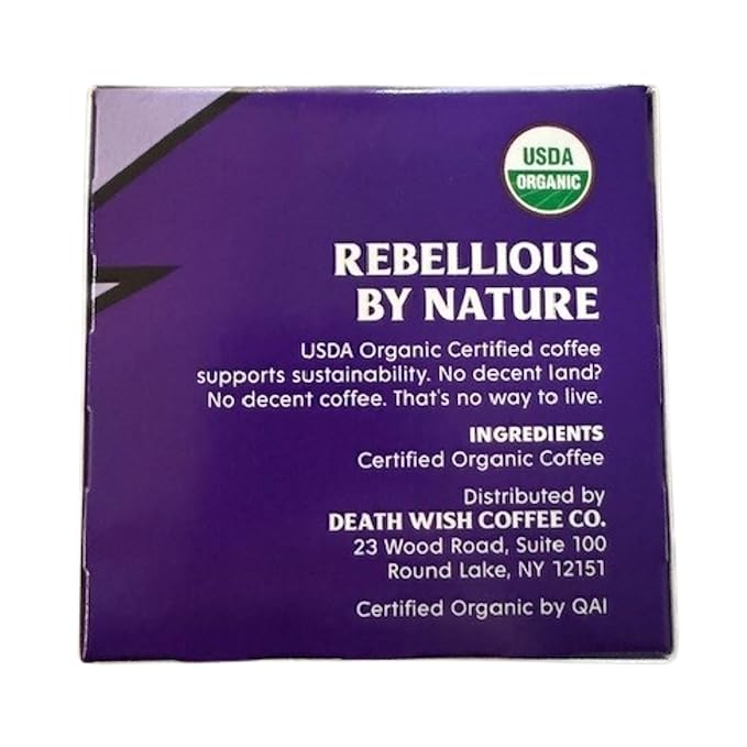 Death Wish Coffee, Espresso Roast Single Serve Coffee Pods - Fair Trade and Organic (10 Count) (Pack of 2)