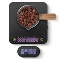 Mini Coffee Scale with Wirelss Magnetic Display, 3kg/0.1g Espresso Scale with Flow Rate Display, Portable Digital Coffee Scale with Multiple Mode Timer for Espresso, Pour-Over