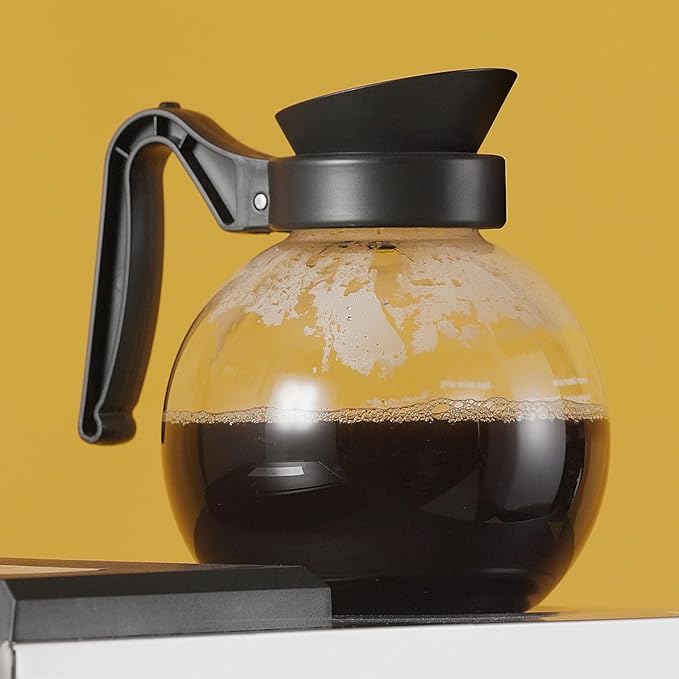 Yuanhao Crystalline Glass Coffee Decanter with Black Handle