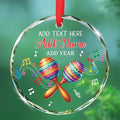 Maracas Player Christmas Glass Ornament, Personalized Musical Instrument Xmas Ornament with Text & Name, Maracas Glass Keepsake Gifts for Music Lover, Custom Instrument Lover Ornaments Christmas 2025