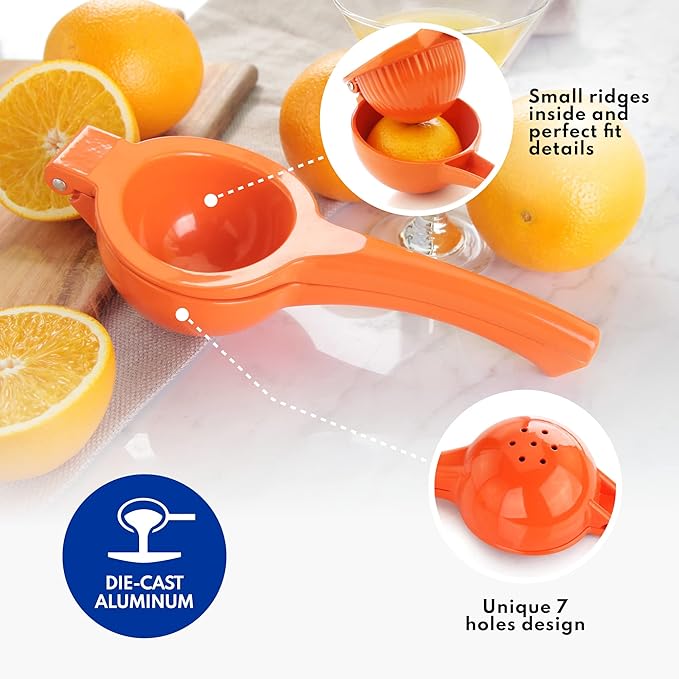New Star Foodservice 42863 Enameled Aluminum Orange Squeezer