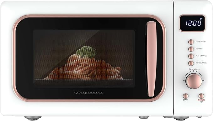 FRIGIDAIRE EMW788RETRO 0.7 cu. ft. Retro Microwave, White-RoseGold