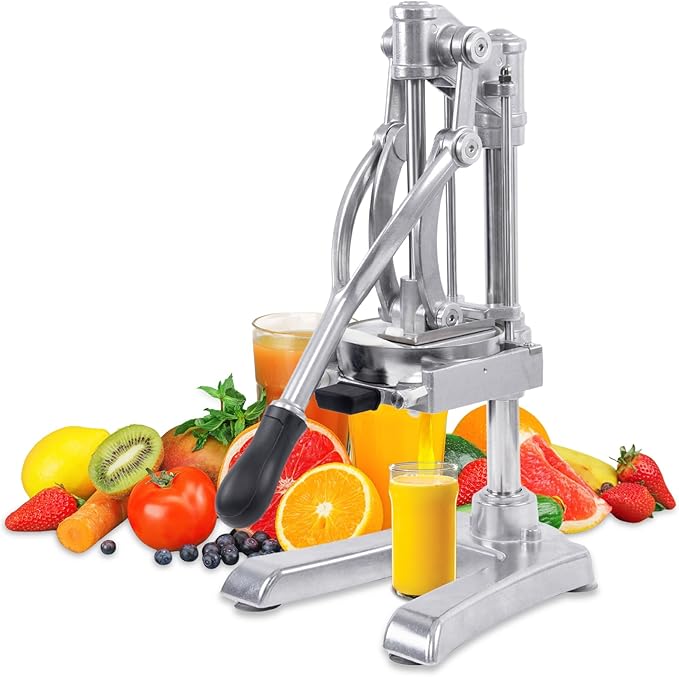 Commercial Vegetable Fruit Chopper, Hand Press Juicer, Professional Citrus Juicer for Lime Lemon, Stainless Steel Food Dicer French Fry Cutter Slicer 1/4″ & 3/8″ & 1/2" Blade