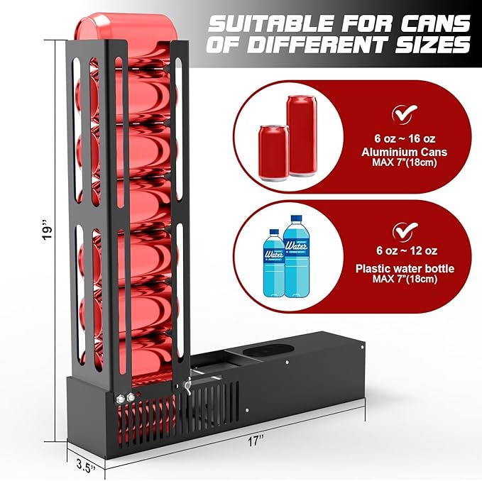 Electric Can Crusher, Automatic Can Crushers for Recycling 8oz 12oz & 16oz Cans, Electric Can Smasher for Recycling Aluminum Cans, Heavy-Duty Smasher for Aluminum Seltzer, Soda, Beer Cans