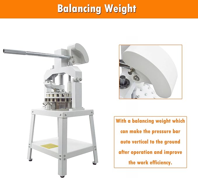 INTSUPERMAI Commercial Dough Divider Cutter 24PCS Manual Cutting Machine Maker Cutter 1.59oz-8.46oz(45g-240g) Dough Divider Cutter Machine Bakery Equipment Heavy Duty for Bread, Pizza, Brioche