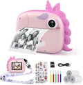Kids Camera Instant Print, Selfie Digital Camara for Kids with Print Paper & 32G Card, 2.5K Video & Instant Print Camera with Color Pens for DIY, Fun Gift for Girls Boys 3-12 Years Old (Pink)