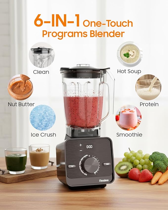 Blender,Professional Blenders for Smoothies with 56oz Tritan™ Container,10-Speed Settings & 6 Preset Menus for Smoothies/Fitness Drinks/Hot Soups/Baby Food/Frozen Desserts