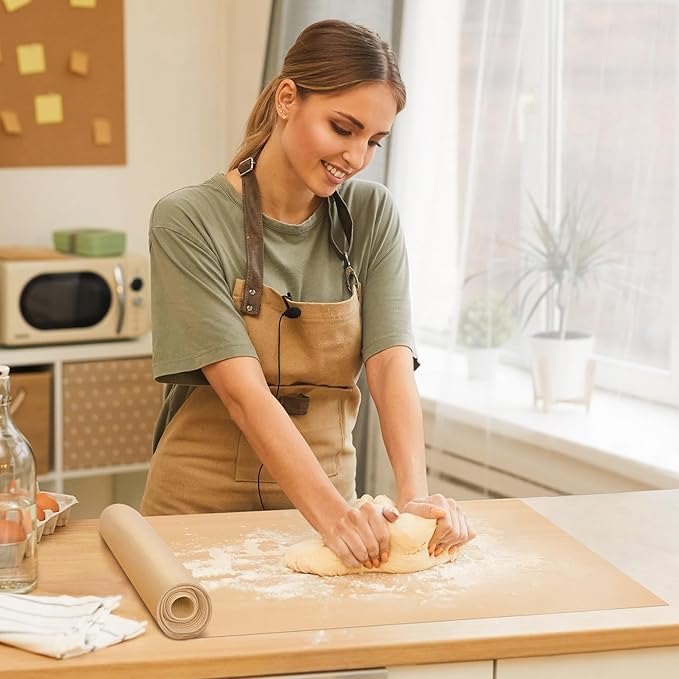 Silicone Baking Mat Roll- Heat Resistant Baking Macaron Bread Mat, Non-stick Silicone Pastry Mat, Non Slip Kitchen Countertop Protector Mat, Pan Liner, Silicone Mat Roll