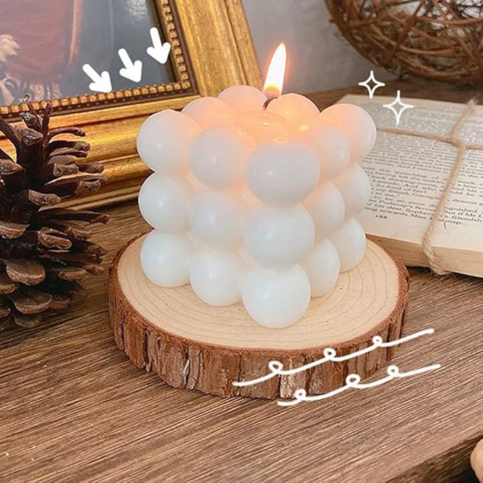 DIY 3D Candle Mold Handmade Aromatherapy Soy Wax Candle Silicone Mold Plaster Candles Mould UV Epoxy Resin Soap Molds (1 Big Cavity)