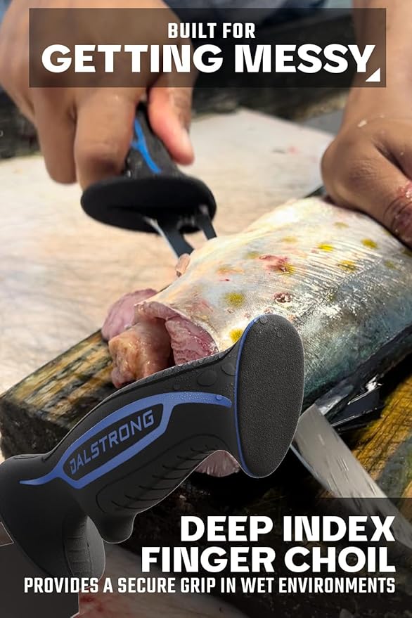 Dalstrong Fillet Knife-Night Shark Series 7”-High Carbon Steel-Titanium Coated Blade-Sharp Kitchen Knife & Outdoors-Polypropylene Handle-w/Sheath-NSF Certified
