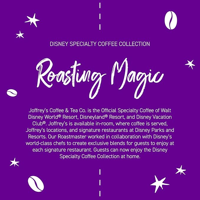 Joffrey's Coffee - Disney Hocus Pocus Sanderson Sisters Brew, Disney Specialty Collection, Medium Roast Flavored Coffee, Cinnamon Apple & Caramel Flavor, Brew or French Press (Ground, 11oz)