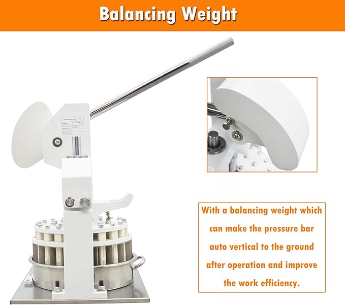 INTSUPERMAI Commercial Dough Divider 18PCS Manual Dough Divider Cutter Desktop Hydraulic Dough DIviding Machine Divider into 2.12oz-11.29oz Dough Ball