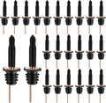 Pafusen 24 Pack Liquor Bottle Pourers, Liquor Pour Spout for Liquor Bottles, Stainless Steel Olive oil Dispenser Spout, Alcohol Pourer Dust Caps Long Covers, Rose Gold