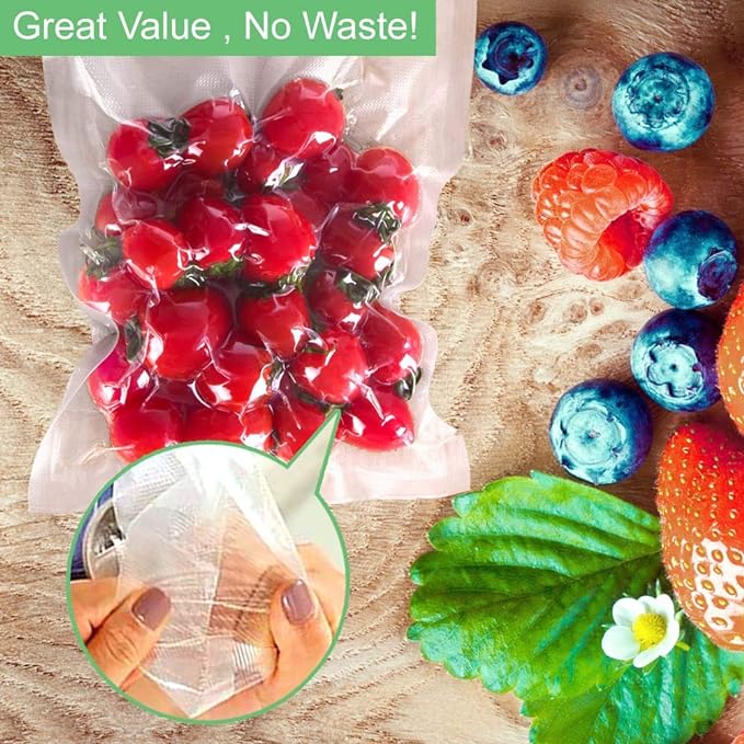 O2frepak Large Gallon 4mil 11.5" x 18.5" Thick Vacuum Sealer Bags with BPA Free and Puncture Prevention,Vacuum Seal Freezer Bags,Great for Sous Vide Vaccume Sealer PreCut Bags