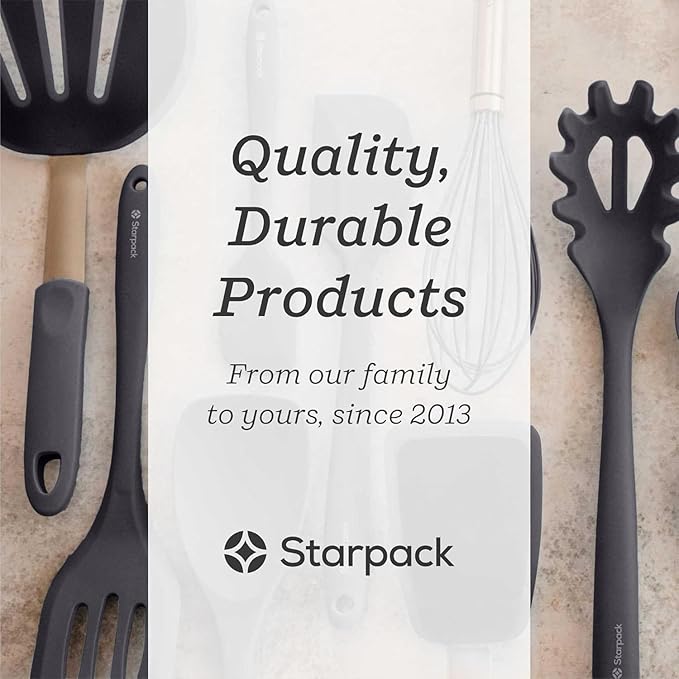 StarPack 'Scrape & Stir' Silicone Spatula Set (4 Pcs) - Heat Resistant 600F - Food Grade Kitchen Spatulas - Nonstick Baking & Cooking - Rubber Spatulas for Kitchen Use