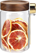 Glass Food Storage Jar with Lids Spoon Glass Coffee Canister Borosilicate Glass Food Containers for Ground Coffee Beans Nut Pasta Sugar Candy Spice Rice Tea (900ml/30oz-1 pack-with spoon)