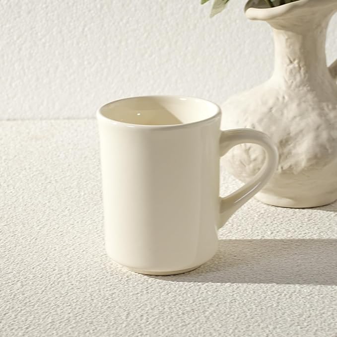 Stoneware Narrow Rim Commercial Grade Dinnerware (America White, Mug 8.5oz)
