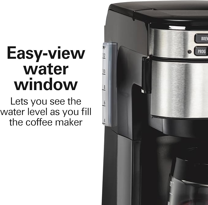 Hamilton Beach 12 Cup Programmable Coffee Maker, FrontFill™ Drip Coffee Maker