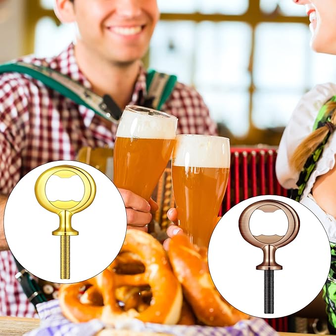 Patelai 30 Pieces Metal Bottle Opener Kit Blank Stainless Steel Bottle Opener Inserts Hardware for Wedding Wine Party DIY Project Craft Wood Turning
