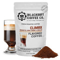 Blackout Coffee Climax Amaretto, Irish Cream & Kahlua Flavored Ground Coffee – Medium Roast, Smooth Taste, Guilt-Free Indulgence – Freshly Roasted 12oz Bag, American Made