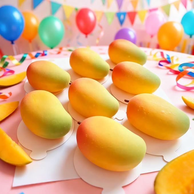 Palksky Mango Silicone Molds, 3D Fruit Pastry Molds for Chocolate, Candy, Ice Cream, Pudding, Jelly, Bakeware, Mousse Cakes Baking Supplies